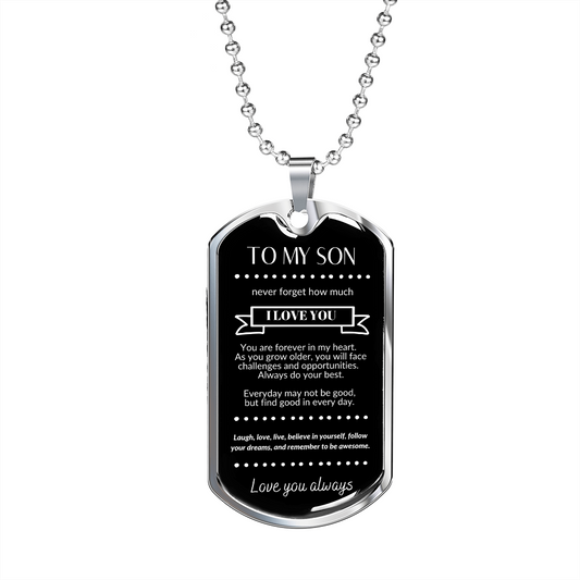 Son - Challenges - Dog Tag Necklace