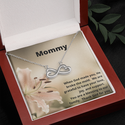 Mommy/ God Broke the Mold / Infinity Symbol Necklace