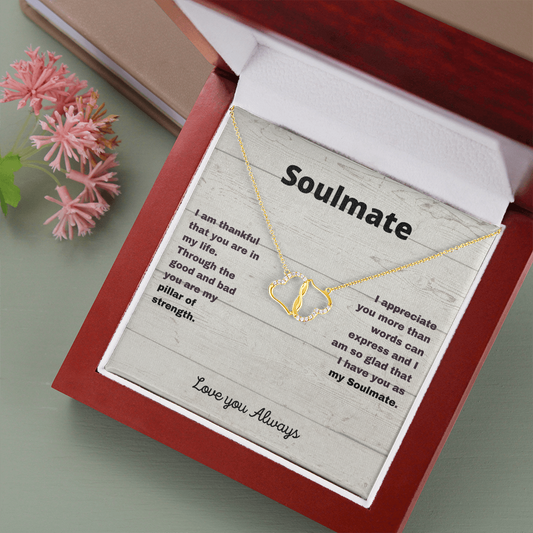 Christmas 2022, wife gift for christmas 2022, Soulmate gold necklace, gold hearts necklace, gift for soulmate, soulmate gift