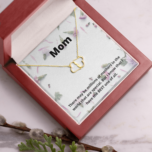 To Mom for Mother's Day / Best Mom / Gold Hearts Necklace / Everlasting Love