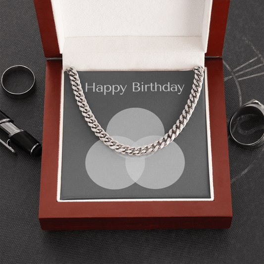 Happy Birthday Gift for Him / Chain Gift for Him / Cuban Link Chain Necklace