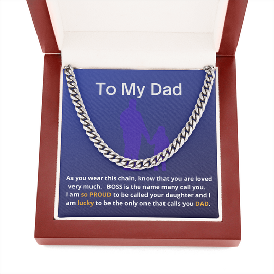 Dad from Daughter, Gift for Dad, Chain for Dad