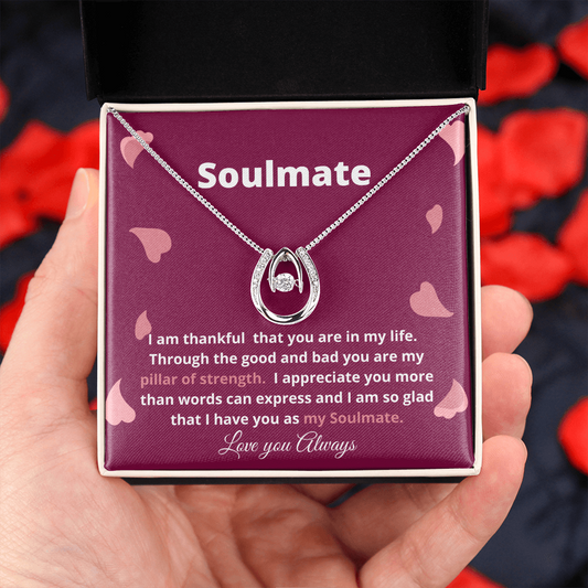 Soulmate Pillar of Strength / Soulmate Love/ Soulmate Gift / Lucky in Love Necklace