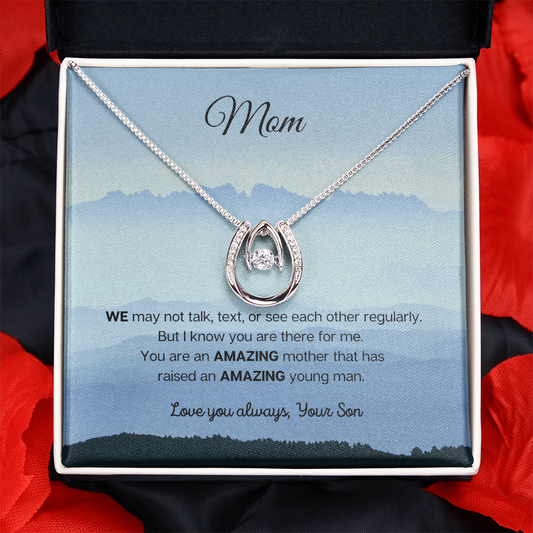 Amazing Mom / Mom from Son / Mother's Day / Lucky in Love Necklace