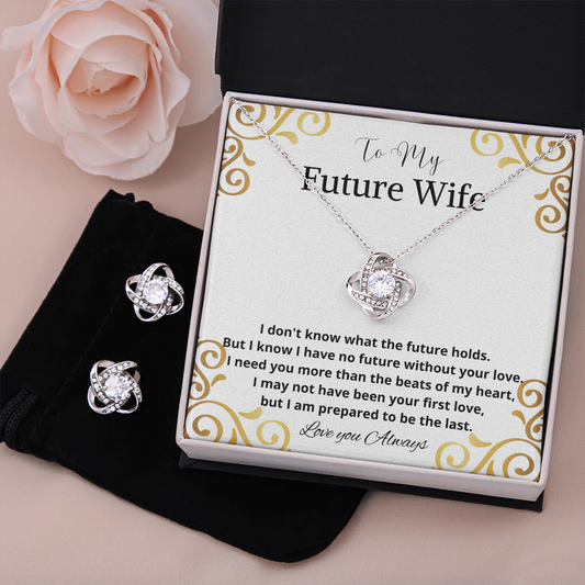 Future Wife | To My Future Wife | Love Knot Earring & Necklace Set