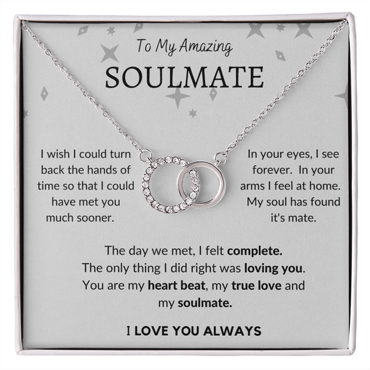 Soulmate / My Heart Beat / Anniversary / Couple / Perfect Pair Necklace