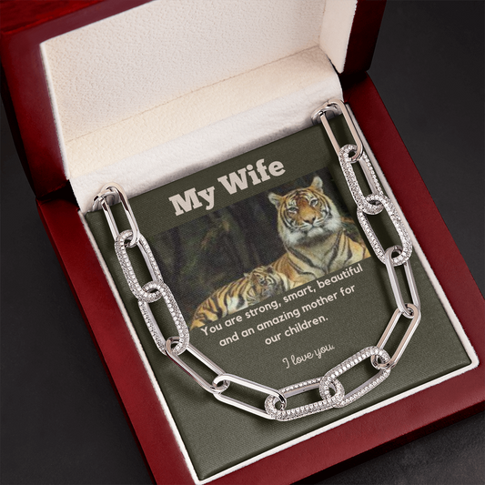 My Wife / New Wife / Mother's Day from Husband / Forever Linked Necklace