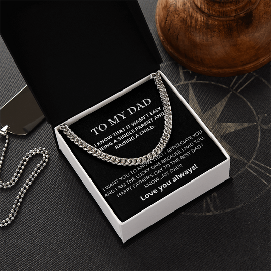 Dad / Dad Gift for Father's Day / Adjustable Cuban Link Chain Necklace