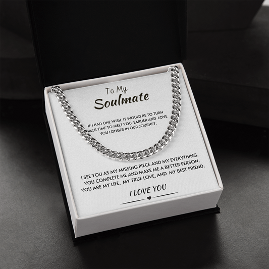 Soulmate - My Best Friend - Cuban Link Chain Necklace