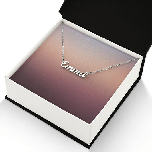 Custom Name Necklace for her - Polished Stainless Steel