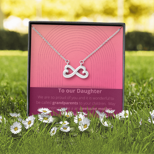 Daughter / Daughter from Parents / Mother's Day / Infinity Heart Necklace