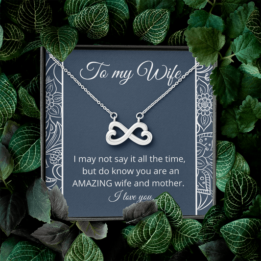 To My Wife / New Wife / Infinity Heart Necklace