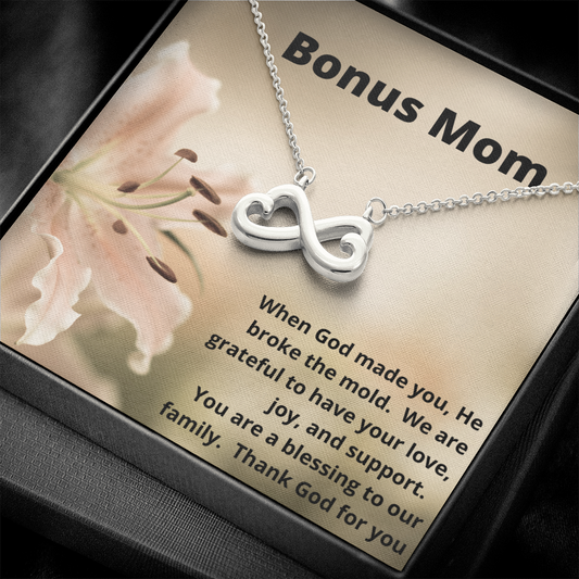 Bonus Mom/ God Broke the Mold / Infinity Symbol Necklace
