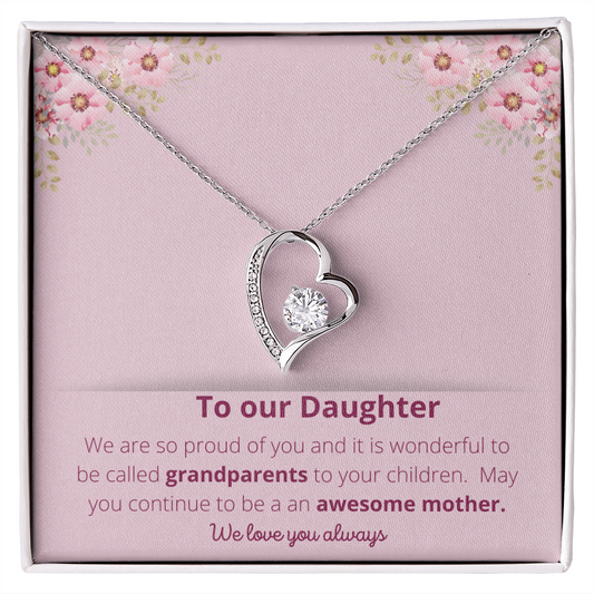 Daughter / To Our Daughter from Parents / Forever Love Necklace