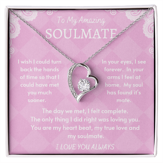 Amazing Soulmate; Soulmate gift; Soulmate heart necklace