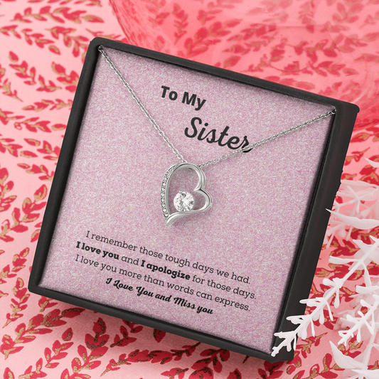 To My Sister / Apologize / Love you / Miss you / Forever Love Necklace
