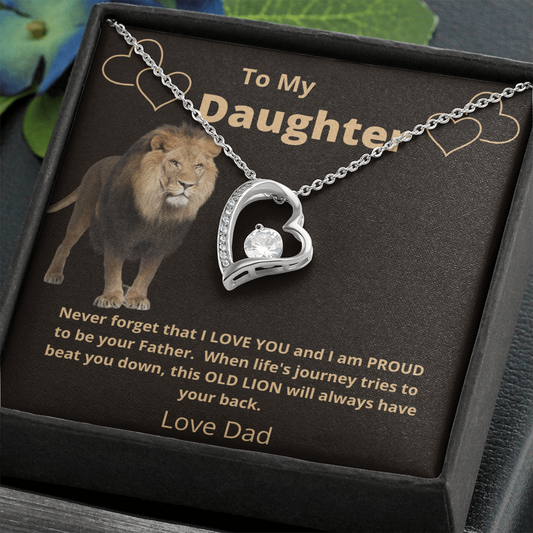 My Daughter - Proud Old Lion - Forever Love Necklace