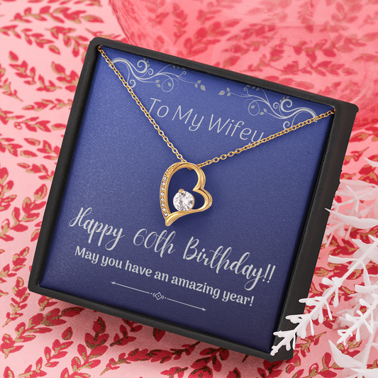My Wifey birthday / Wife 60th Birthday / Forever Love Necklace