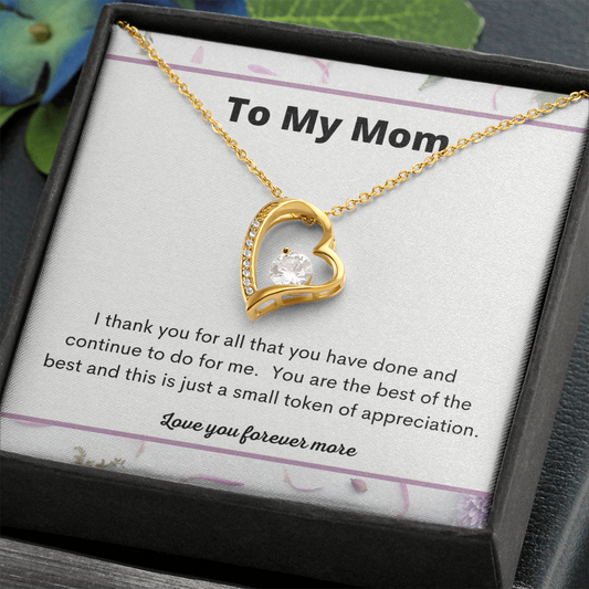 To My Mom / Mother's Day / Token of Appreciation / Forever Love Necklace