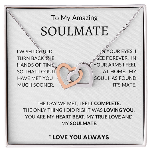 soulmate interlocking hearts, soulmate, soulmate hearts, soulmate love, soulmate amor, alma gemela, soulmate anniversary gift, soulmate wedding, new bride necklace, novia