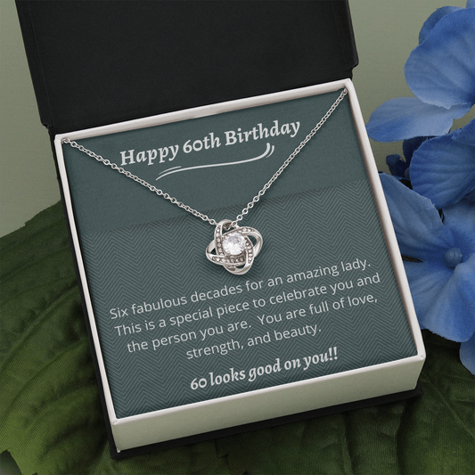 happy birthday gift, birthday gift, happy 60th birthday gift, gift for 60th birthday, birthday gift for her, 60th birthday necklace for her, 60th birthday necklace