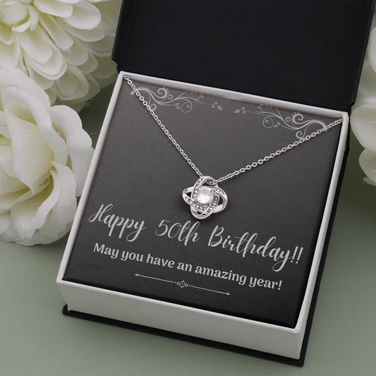 50th Birthday for her, 50th birthday necklace gift for her,