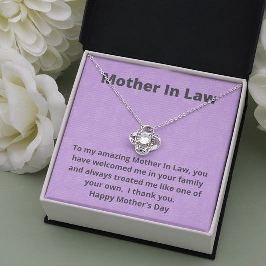 Mother in Law/ Mother's Day / Love Knot Necklace