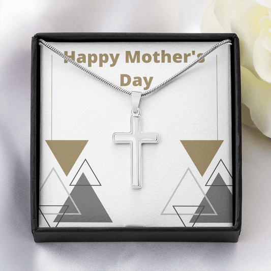 Happy Mother's Day / Stainless Steel Cross Necklace